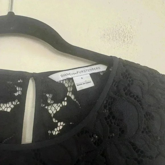Diane Von Furstenberg Lace Madalena Top in Black - Picture 13 of 13